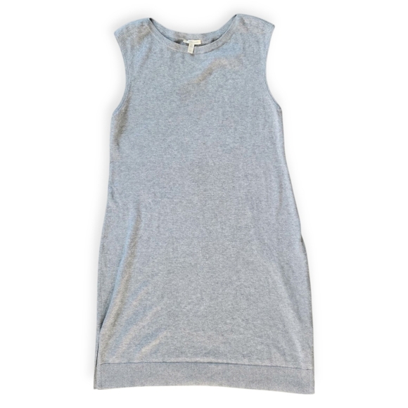 Eileen Fisher Organic Cotton & Cashmere Knit Grey Dress, Size Small - Picture 1 of 7